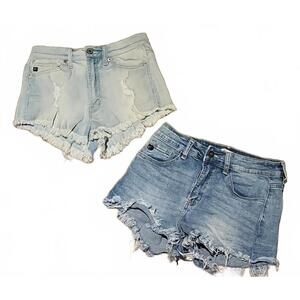 Kancan Cutoff Denim Frayed Shorts Size S Bundle Of 2